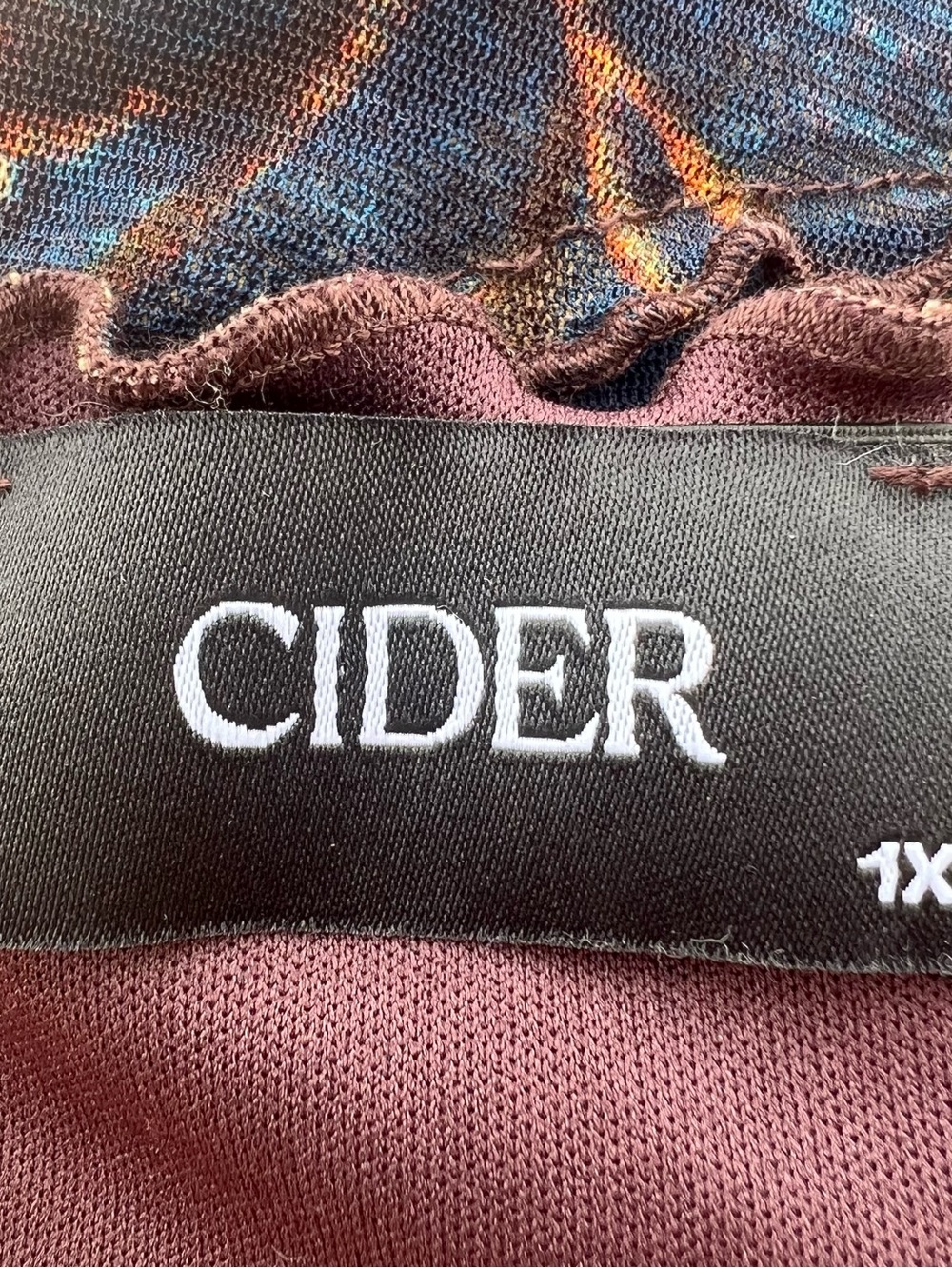 Cider Black & Brown Floral Patchwork Mini Dress Size 1x - Picture 2 of 13